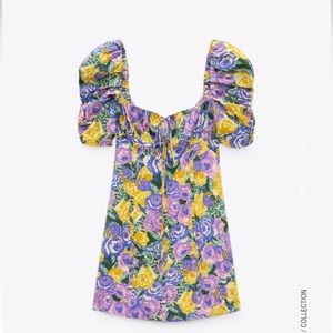 NWOT Zara Floral Corset Cottagecore Dress